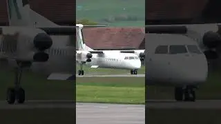 Avanti Air Dash 8-Q400: Takeoff from Bern!