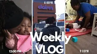 Weekly Vlog | Getting baby's ears pierce | Baby tummy time session and family time.