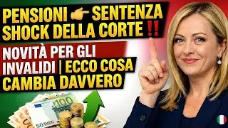 PENSIONI 👉 SENTENZA SHOCK DELLA CORTE ‼️ NOVIT&Agrave; PER GLI INVALIDI | ECCO COSA CAMBIA DAVVERO