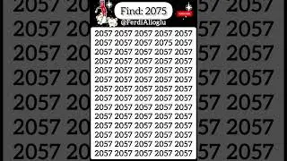Hawked eyes can find 2075 within 5 sec. #Hawkeye #eyetest #123 #500k #gaming #iq #find #oddoneout