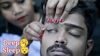 Experience Nirvana: ASMR Indian Head Massage for Deepest Sleep & Relaxation #ladybarber #scratching