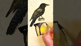 Painting a Crow That Looks So Realistic!