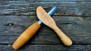 How I Hand-Carved a Wooden Butter Knife - Start to Finish