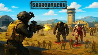Exploring the Airfield in SurrounDead! Level 2 Keycard Run, Boss Zombie Fights & Base Tour