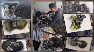2 in1 Talent Artist + Mechanic Mind Blowing Skills 🤯Dual Talent King👑  Artist Mechanic in One Person