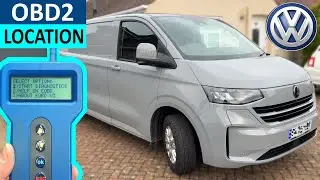 Расположение порта OBD2 на VW e-Transporter