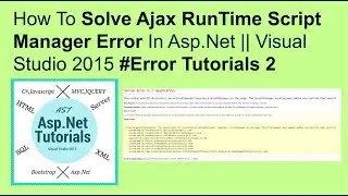 How to solve ajax run script error in asp.net || visual studio 2015 