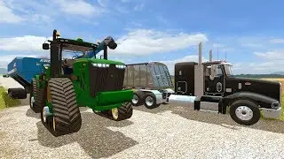 FARMING SIMULATOR 2017 | BIG CORN HARVEST & TILLAGE DAY + 3 PERSON CREW | IOWA EP #18