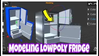 Modeling a low poly fridge on Prisma 3d / R3D Studio