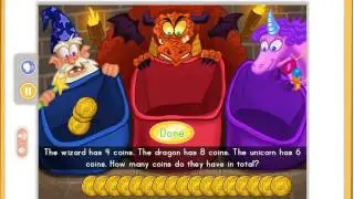 Learning Game - Add up the Fantasy Coins - Math Games