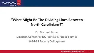 What are the Dividing Lines in NC's Politics?