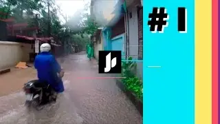 Typhoon Dianmu in Hnaoi city - Vietnam