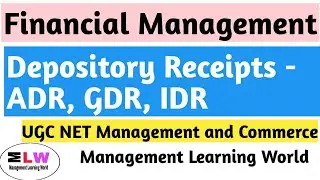 Depository Receipts || ADR GDR IDR in hindi || UGC NET Commerce || UGC NET Management