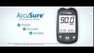 Accusure Glucometer TVC 10 Seconds