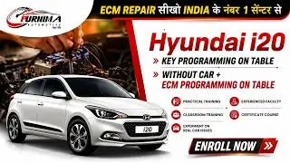 Hyundai i20 Key & ECM Programming on Table without Car by Purnima Autometer Students
