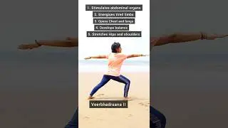 One asana many benefits|Warrior pose|    Virabhadrasana benefits #yogasana#viralshort#improvebalance
