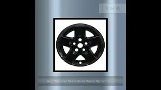 Jeep Wrangler Gloss Black Wheel Skins / Hubcaps / Wheel Covers 17