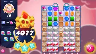 Candy Crush Saga Level 4077 (NO BOOSTERS) || Legendary Level || 3 Sugar Stars 🌟🌟🌟