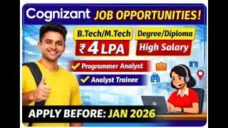 Software Jobs for Freshers 2026 | Cognizant GenC & Analyst Trainee | Off Campus Hiring