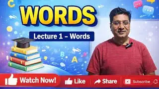 Lecture 1 | Words | English Grammar | Basic English