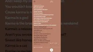 karma - taylor swift sped up #viral #fypシ #taylorswift