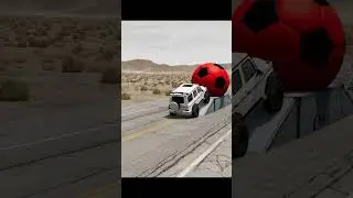 Flatbed Truck McQueen |Transportation with Truck Pothole vs Car #14 | BeamNG.Drive Gameplay #shorts