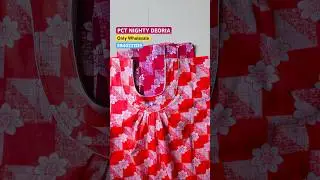 Cotton nighty double piping | Round neck nighty | gol gala nighty | piping nighty for women