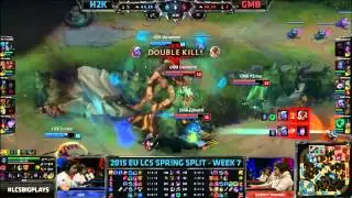 [Highlights] H2K Gaming vs Gambit Gaming EU LCS Spring 2015 W7D1   H2K vs GMB