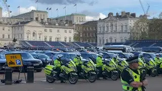King Charles Coronation. Horse Guards Parade Became a Diplomats Car Park