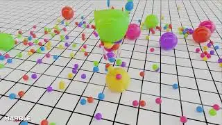 Marble Color Balls Simulation Animation - Blender simulation