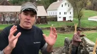 Stone Wall Building - Batter Frames and String Lines