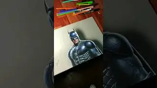 3D Hyper-Realistic Batman 😱💀 #shorts #youtubeshorts #art  #drawing #batman #realistic #rahiljindran