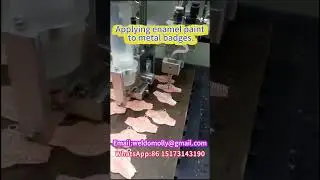 Soft Enamel Pin Badge Coloring Machine Demo