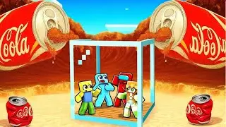 Tsunami de COCA COLA vs BÚNKER Apocalíptico en Minecraft!