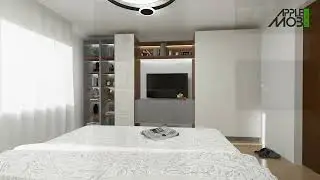 Proiect mobilier pentru un dormitor mansardat ( Design, Proiectare & Executie I  Apple mob Design )