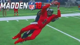 Madden 18 Career Mode WR Ep 6 - BEAUTIFUL DIVING CATCH IN THE RAIN VS PATRIOTS!