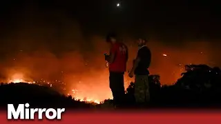 Greece wildfires: Tourists flee Rhodes as evacuations are ordered for Corfu