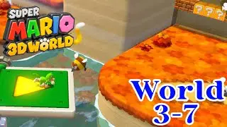 Super Mario 3D World Gameplay - World 3-7 Switchboard Falls (100% Green Stars & Stamp)