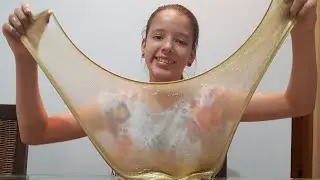 COMO FAZER UM SLIME MET&Aacute;LICO DOURADO