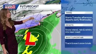 Video- Rain Arrives Sunday, Then Wintry Mix Tuesday