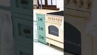 DIY  Miniature Dollhouse Stove with Functional Oven Fan / Lightings