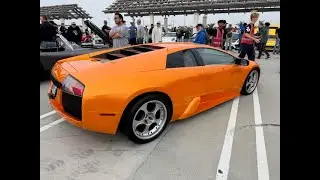 Звук громче! Оранжевый суперкар Lamborghini Murcielago с механической коробкой передач V12! #авто...
