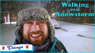 Chicago 5 AM Snow Walk in 4K | Empty Streets Winter Storm