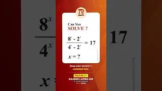 𝐂𝐚𝐧 𝐘𝐨𝐮 𝐒𝐎𝐋𝐕𝐄? |  🤔Drop your answer in the comment box! ⬇️✍️  #rajeshlamba #maths