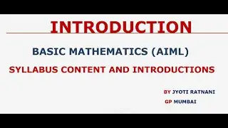 Sem -1 Introduction AIML / Syllabus Contents  #GPMumbai #diplomaengineering #artificialintelligence