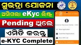 Subhadra Yojana e-Kyc Status Pending Problem Solution | Subhadra Yojana Re e-KYC Process Online