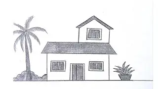 House Drawing Easy || Pencil Art || Sketch