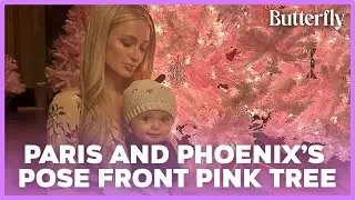 Paris Hilton and Son Phoenix Pose in Front of Pink Christmas Tree to Celebrate 'Our Baby Girl London