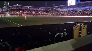 Brentford FC light show vs Chelsea