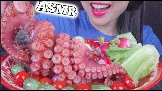 ASMR BEST WAY TO EAT OCTOPUS (SPICY THAI SALAD SAUCE) EATING SOUNDS | NO TALKING | SAS-ASMR